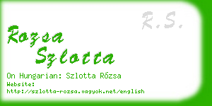 rozsa szlotta business card